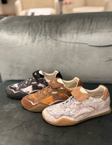 NIGO FENDI Women‘s Wave Pulse Round toe Lace-up Elastic laces Sneakers Shoes #Nigo194217