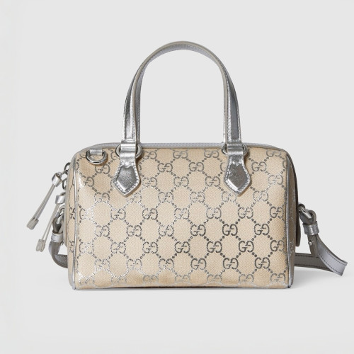 NIGO Gucci GG Emblem Series Small Boston Bag 26 New Fashionable Glove Bag Crossbody Bag 848889FAFEL #Nigo194417