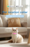 Dual System iOS & Android Compatible Mini Pet GPS Tracker Collar, Anti-Lost Locator with IP67 Waterproof, Adjustable Nylon Dog Cat Tracking Device