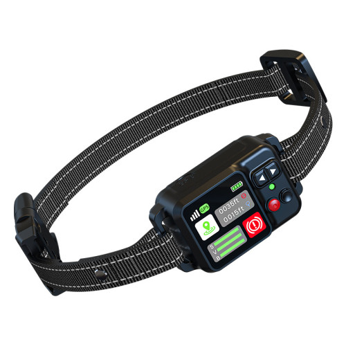 GPS Wireless Dog Fence Colla IP67 Waterproof Real-Time Location High Precision Dog Collar with TFT Screen Multi-Level Adjustment