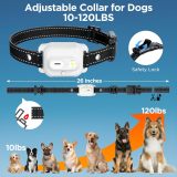 Rechargeable Dog Training Collar IP67 Waterproof 800m Range Remote Dog Shock Collar with Beep,Vibration,Shock,LED Light 4 Modes