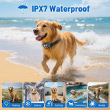 Wireless GPS Dog Fence Collar, Dual Band GPS Positioning IP67 Waterproof Smart Pet Training Collar with Virtual Boundary Alert for Outdoor Dogs
