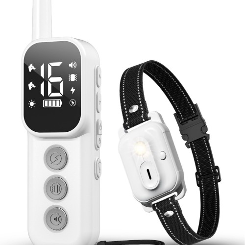 Dog Training Collar-2600ft Long Remote Control IP67 Waterproof 4 Training Modes Lighting, Beep, Vibration, Safe Shock for Twodog