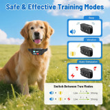 Wireless GPS Dog Fence Collar, Dual Band GPS Positioning IP67 Waterproof Smart Pet Training Collar with Virtual Boundary Alert for Outdoor Dogs