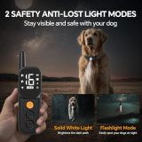 Dog Training Collar-2600ft Long Remote Control IP67 Waterproof 4 Training Modes Lighting, Beep, Vibration, Safe Shock for Twodog
