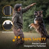 Dog Training Collar-2600ft Long Remote Control IP67 Waterproof 4 Training Modes Lighting, Beep, Vibration, Safe Shock for Twodog