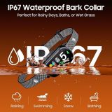 Anti Bark Collar 4 Training Modes IPX7 Waterproof Dog Shock Collar with TFT Color Screen Metal Mesh Strap Bark Counter
