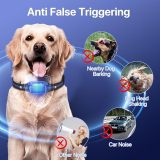 Waterproof Automatic Anti Barking Collar Smart Dog Bark Recognition Rechargeable Auto Sleep No Shock Option Adjustable Strap