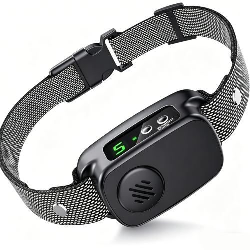 Automatic No Shock Option Dog Bark Collar IP67 Waterproof Smart Bark Recognition System Adjustable Buckle 5 Adjustable Levels