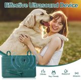 Outdoor Humane Wall Mounted Ultrasonic Dog Repeller 3 Adjustable Range 5-15m 25KHz Enhanced Frequency 9V Battery Operated