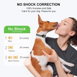 IP67 Waterproof Rechargeable No Shock Anti Bark Collar 3.0 Smart Bark Recognition Dual Motor Vibration 6 Levels LCD Color Screen