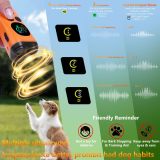 Ultrasonic Dog Bark Repeller Handheld Trainer 3 Transmitters 3 Modes LED Flashlight Rechargeable No Shock Anti Barking Device