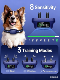 Waterproof Automatic Anti Barking Collar Smart Dog Bark Recognition Rechargeable Auto Sleep No Shock Option Adjustable Strap