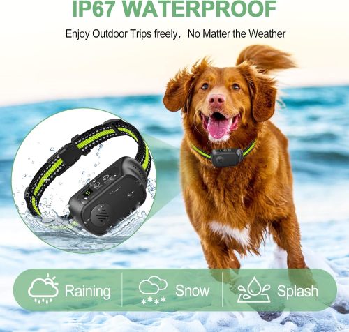 Anti Barking Collar Smart Voice Recognition 5 Levels Adjustable Sensitivity Rechargeable Auto Sleep No Shock Dog Training Collar