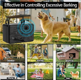 Outdoor Humane Wall Mounted Ultrasonic Dog Repeller 3 Adjustable Range 5-15m 25KHz Enhanced Frequency 9V Battery Operated