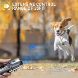 Dual Transducer Handheld Ultrasonic Dog Repeller, 10-15M Range ,LED Flash Strobe Light,Rechargeable 800mAh Dog Bark Deterrent