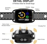 IP67 Waterproof Rechargeable No Shock Anti Bark Collar 3.0 Smart Bark Recognition Dual Motor Vibration 6 Levels LCD Color Screen
