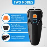 Dual Transducer Humane Ultrasonic Dog Repeller LED Strobe Vibration 10-15M Range No Shock Dog Bark Deterrent Rechargeable 800mAh