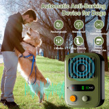 Outdoor Indoor Humane Ultrasonic Dog Repeller 3 Adjustable Range 5-15M 25KHz Enhanced Frequency Rechargeable Bark Control Device