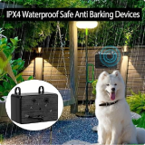 Outdoor Humane Wall Mounted Ultrasonic Dog Repeller 3 Adjustable Range 5-15m 25KHz Enhanced Frequency 9V Battery Operated