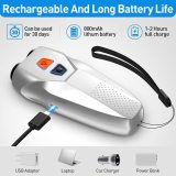 Dual Transducer Humane Ultrasonic Dog Repeller LED Strobe Vibration 10-15M Range No Shock Dog Bark Deterrent Rechargeable 800mAh
