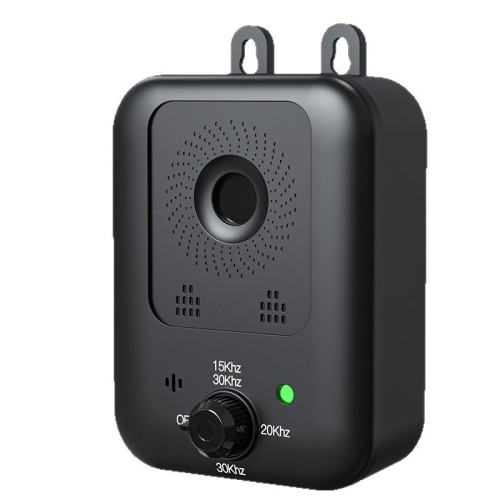 Outdoor Wall Mounted Ultrasonic Dog Repeller 3 Adjustable Range 5-15M 25KHz Enhanced Frequency Rechargeable Bark Control Device