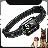 IP67 Waterproof Automatic Dog Bark Collar 4 Modes Beep Vibration Shock Boost with Smart Bark Recognition TFT Screen