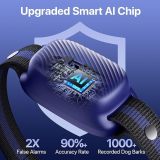 Waterproof Automatic Anti Barking Collar Smart Dog Bark Recognition Rechargeable Auto Sleep No Shock Option Adjustable Strap