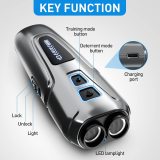 Dual Transducer Handheld Ultrasonic Dog Repeller, 10-15M Range ,LED Flash Strobe Light,Rechargeable 800mAh Dog Bark Deterrent