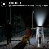 Dual Transducer Handheld Ultrasonic Dog Repeller, 10-15M Range ,LED Flash Strobe Light,Rechargeable 800mAh Dog Bark Deterrent
