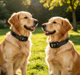 2 Pack Automatic Anti Bark Collar 4 Training Modes IP67 Waterproof Dog Shock Collar with TFT Color Screen Bark Counter