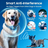 Anti Bark Collar 4 Training Modes IPX7 Waterproof Dog Shock Collar with TFT Color Screen Metal Mesh Strap Bark Counter