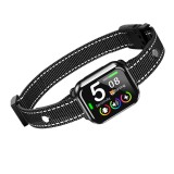 IP67 Waterproof Automatic Dog Bark Collar 4 Modes Beep Vibration Shock Boost with Smart Bark Recognition TFT Screen