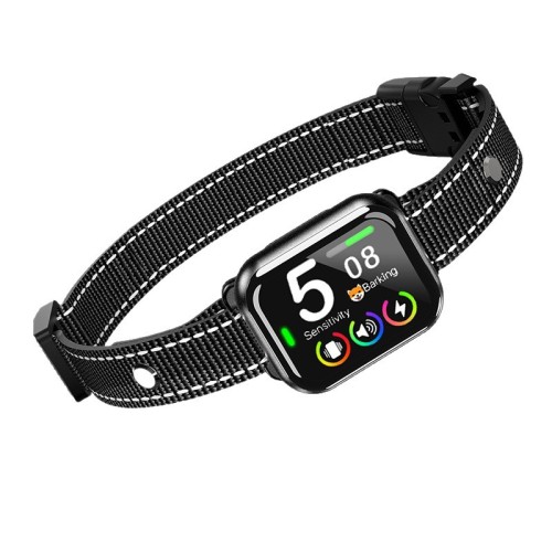 IP67 Waterproof Automatic Dog Bark Collar 4 Modes Beep Vibration Shock Boost with Smart Bark Recognition TFT Screen