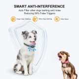 IP67 Waterproof Rechargeable No Shock Anti Bark Collar 3.0 Smart Bark Recognition Dual Motor Vibration 6 Levels LCD Color Screen