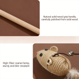 Retractable Cat Teaser Wand Interactive Feather Cat Toy Mouse Self-Playing Boredom Relief Kitten Toy Pet Supplies