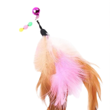 Steel Wire Feather Cat Teaser Wand Interactive Elastic Long Stick Self-Playing Bite Resistant Pet Cat Toy