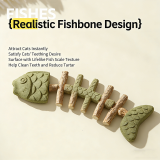 Cat Toy Fish Bone Silver Vine Stick Teeth Cleaning Chew Toy Simulation Fish Self-Playing Teaser Toy Creative Grilled Cat Stick
