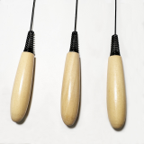 CFA Show Grade Wooden Handle Cat Teaser Wand Feather Bell Detachable Replaceable Head Durable Bite Resistant Pet Cat Toy