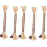 Raffia Grass Gall Fruit Silver Vine Cat Teether Wand Self-Playing Boredom Relief Teeth Cleaning Cat Stick Pet Toy Wholesale