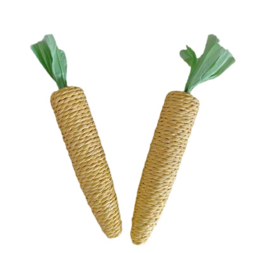 Cute Carrot Cat Teaser Wand Interactive Cat Toy Self-Playing Boredom Relief Bite Resistant Teething Grinding Pet Toy