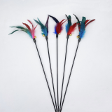 65cm 50cm Cat Teaser Wand with Bell Feather Interactive Pet Cat Teaser Toy Kitten Supplies
