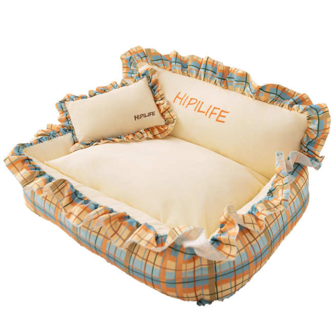 Four Seasons Pet Bed Soft Dog Sofa Bed Warm Mat for Autumn Winter Small Dogs Cats Teddy Pet Nest