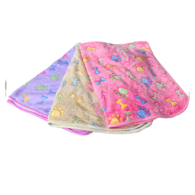 Warm Pet Blanket Soft Coral Fleece Pet Mat for Dogs Cats Soft Sleep Blanket Pet Supplies
