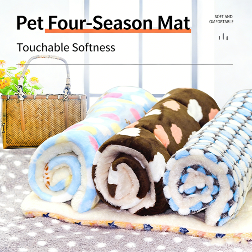 Thickened Pet Mat Winter Warm Blanket Soft Plush Dog Cat Bed Mattress for Dogs Cats Pet Supplies