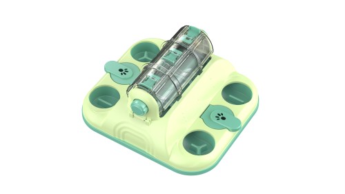 Interactive Dog Puzzle Feeder, Rotating Treat Dispenser, IQ Training Slow Eating Toy