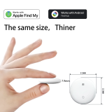 Dual-System Anti-Loss Tracker, Works with Apple Find My & Android, Global Location Tag for Keys Bags Pets