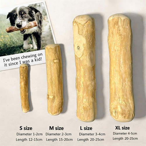 Natural Coffee Wood Dog Chew Stick Durable Teeth Cleaning Boredom Relief Anti-Destructive Chew Pet Toy