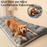 Winter Warm Plush Dog Bed Thickened Soft Pet Mat for Large Dogs Crate Pad Pet Supplies