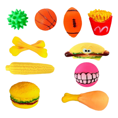 Interactive Squeaky Dog Ball Durable Chew Toy Dental Care Teething Stick Pet Supplies for Cats Dogs